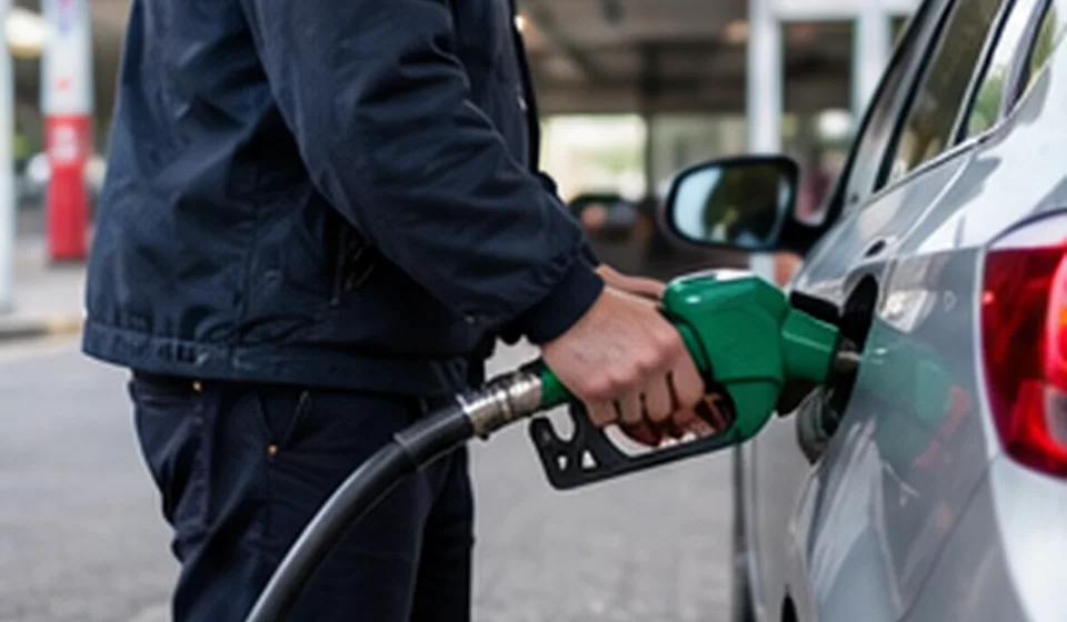 Pompe à carburant dans une station-service