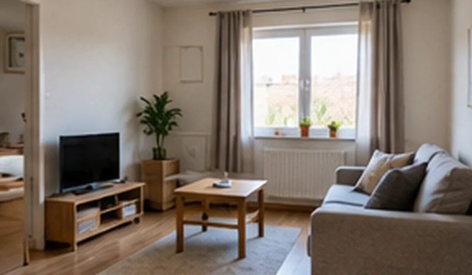 Outils de réparation posés sur le sol d'un logement en travaux