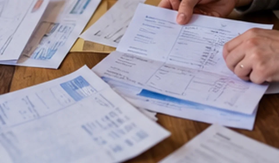 A piggy bank and a household budget sheet on a table